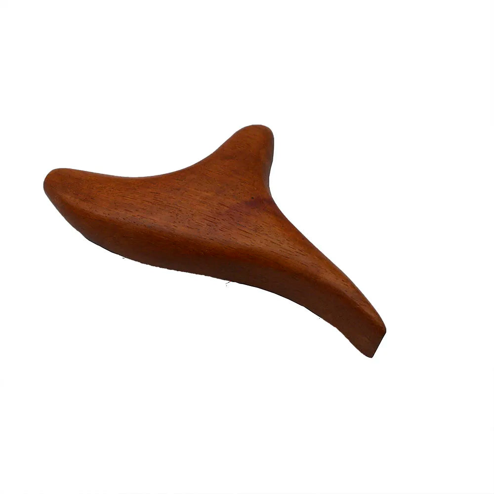 Red Wood Gua Sha Massage Stick, Acupressure Point Therapy Tool for Meridian Massage, Chinese Physical Massager