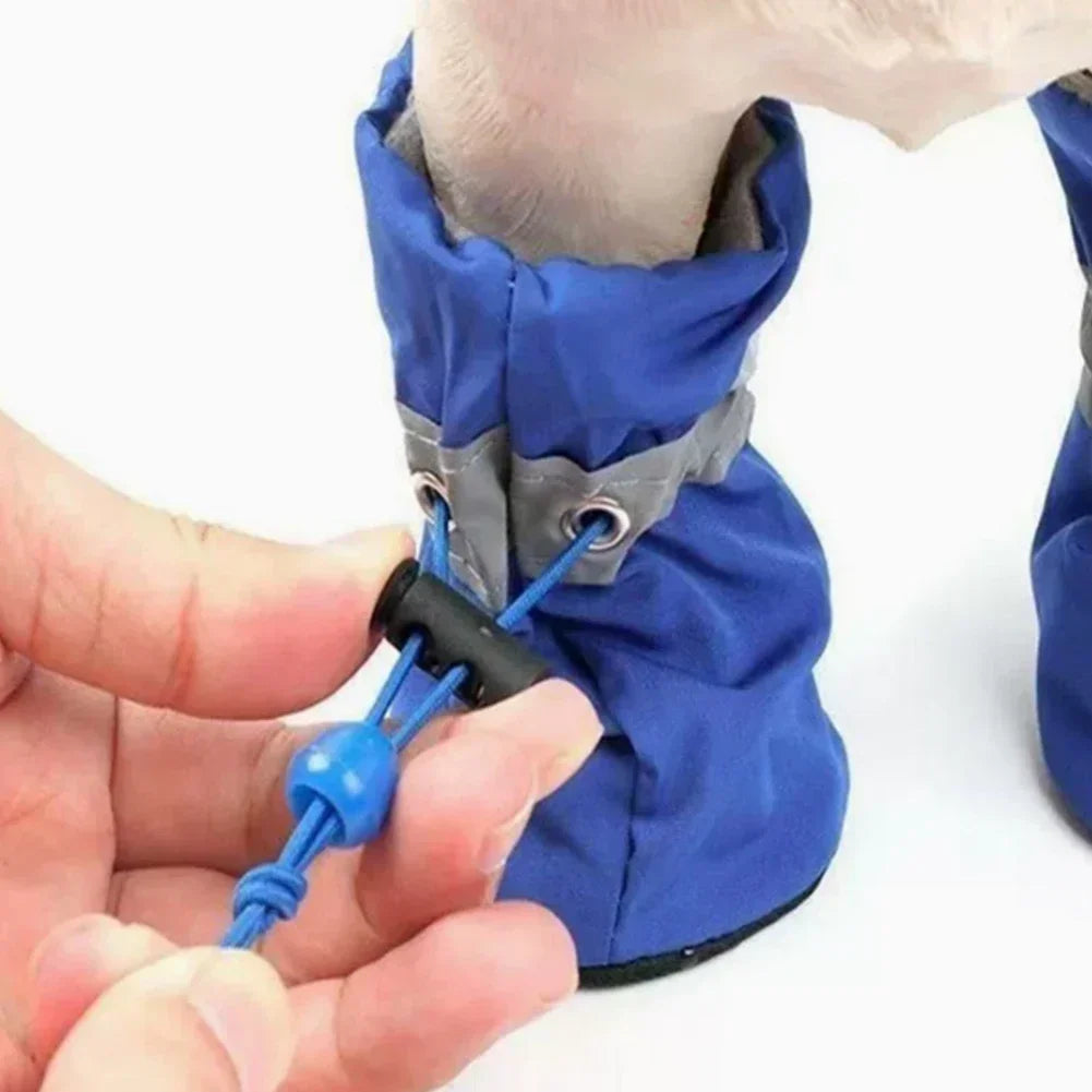 4PCS Puppy Waterproof Hiking Slipper Boots Durable Dog Shoes For Small And Medium Sized Dogs