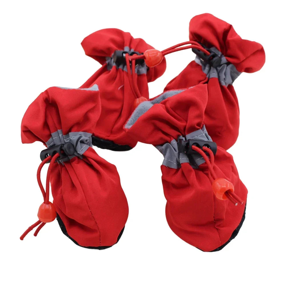 4PCS Puppy Waterproof Hiking Slipper Boots Durable Dog Shoes For Small And Medium Sized Dogs
