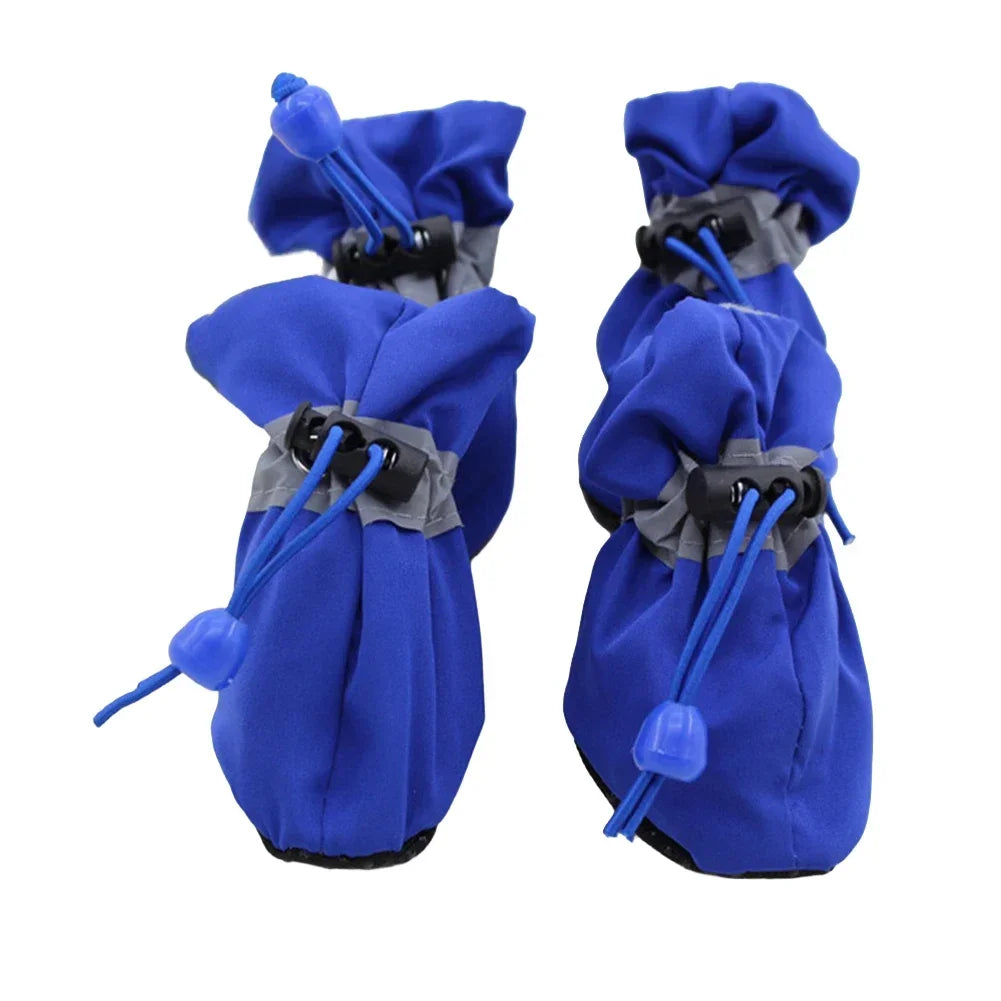 4PCS Puppy Waterproof Hiking Slipper Boots Durable Dog Shoes For Small And Medium Sized Dogs