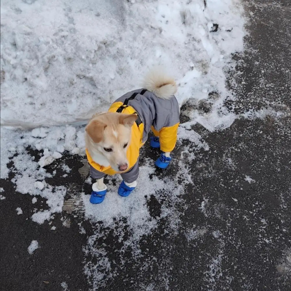 4PCS Puppy Waterproof Hiking Slipper Boots Durable Dog Shoes For Small And Medium Sized Dogs